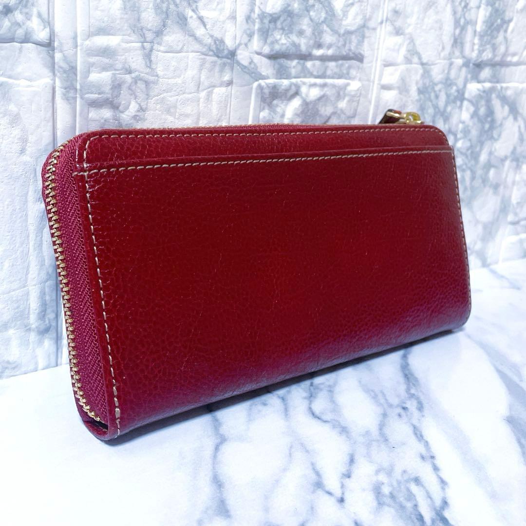【新品✨️】Dakota(ダコタ)ラウンドジップ本革長財布 ワインレッド 日本製