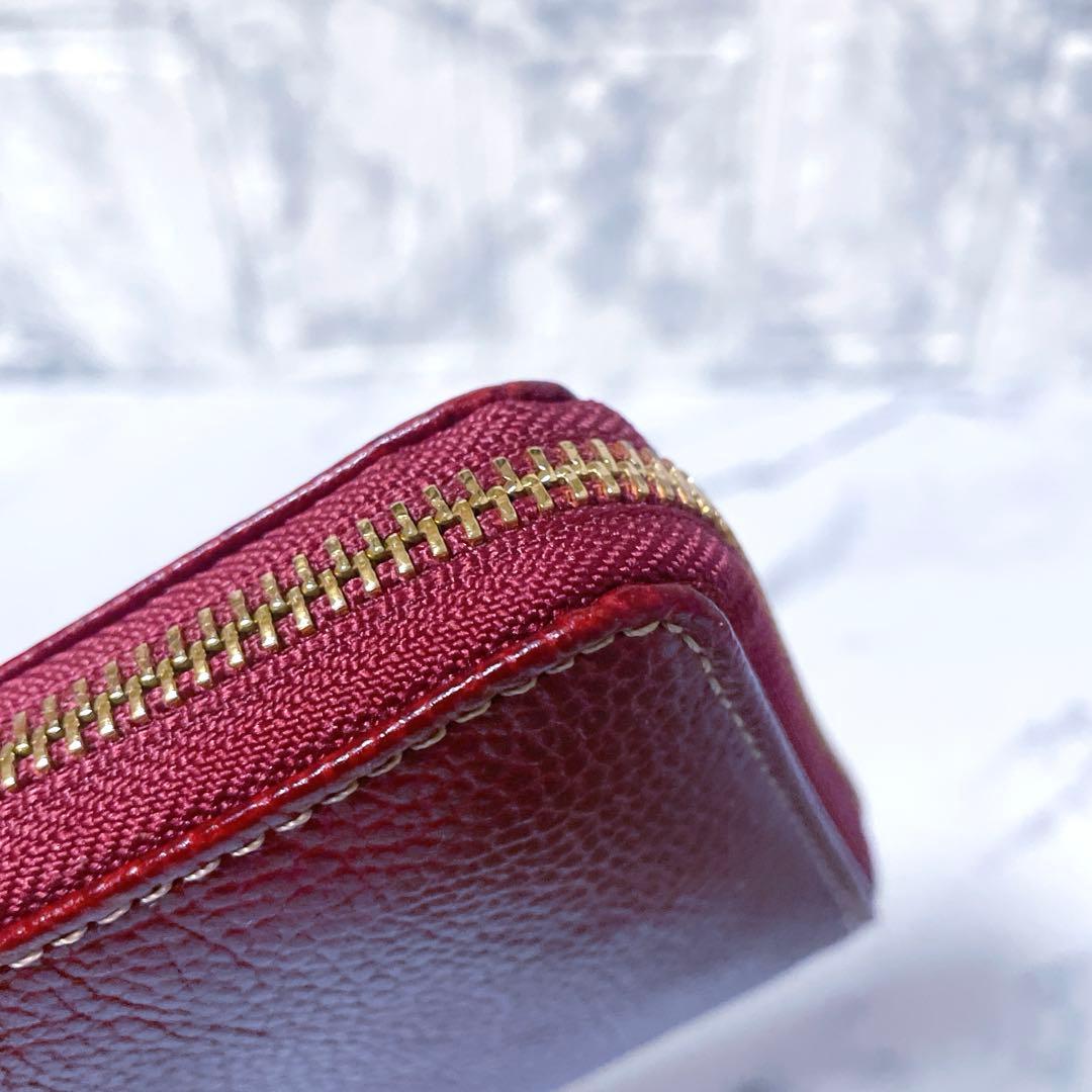 【新品✨️】Dakota(ダコタ)ラウンドジップ本革長財布 ワインレッド 日本製