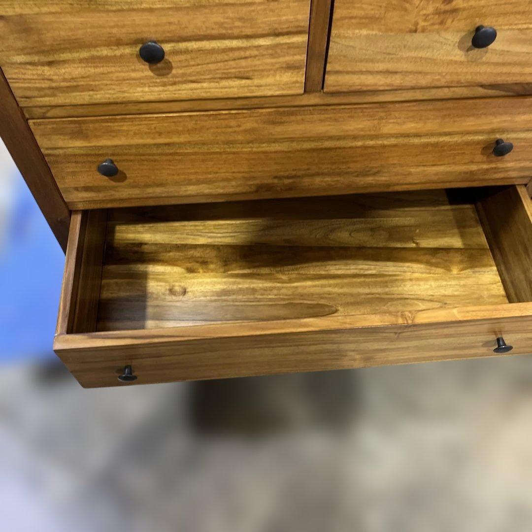 【チーク無垢材】◆ワイドチェスト◇雰囲気抜群◆程度良好！