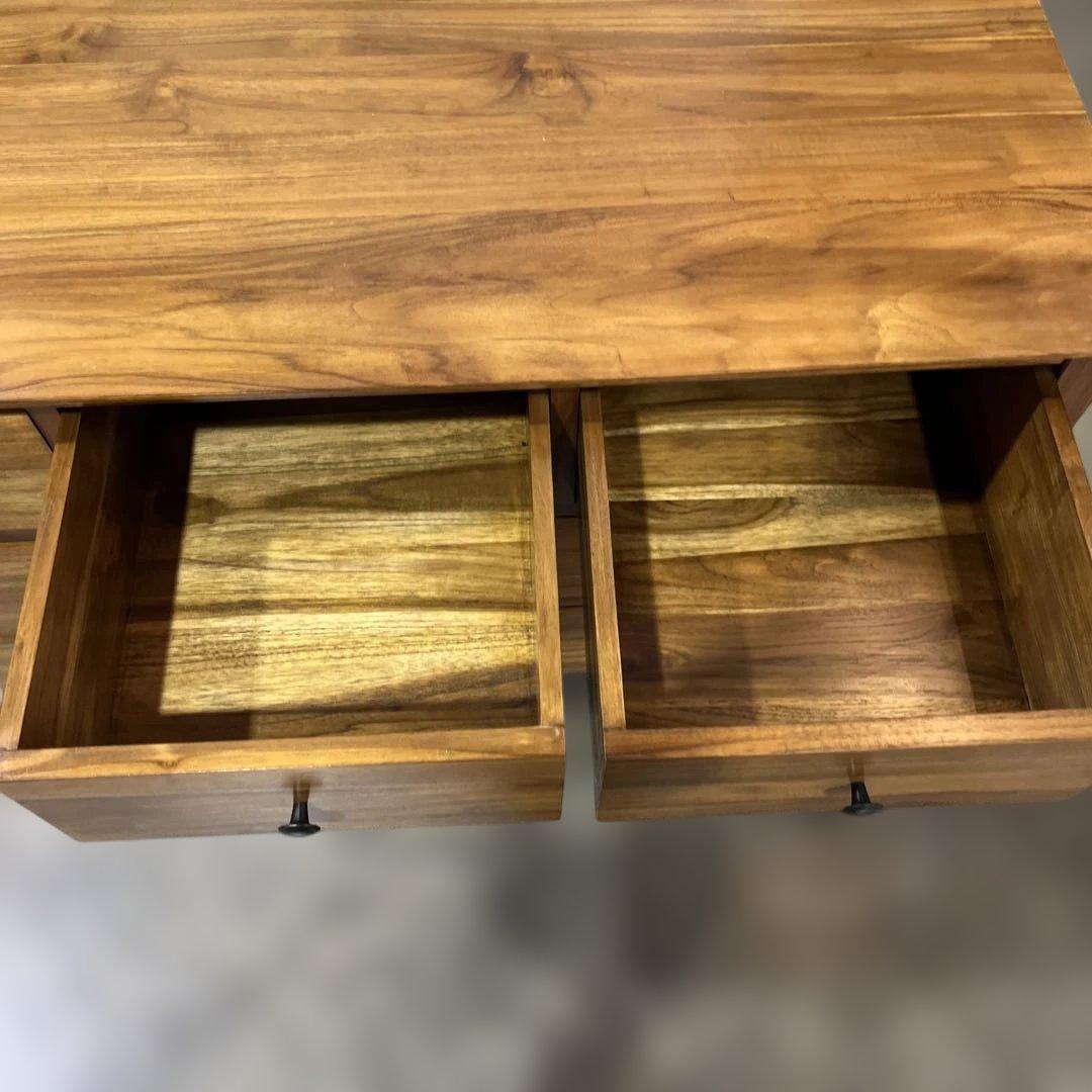 【チーク無垢材】◆ワイドチェスト◇雰囲気抜群◆程度良好！