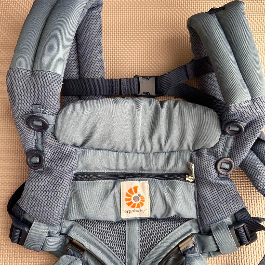 【美品】エルゴベビー　オムニ360クールエアメッシュ　オックスフォードブルー