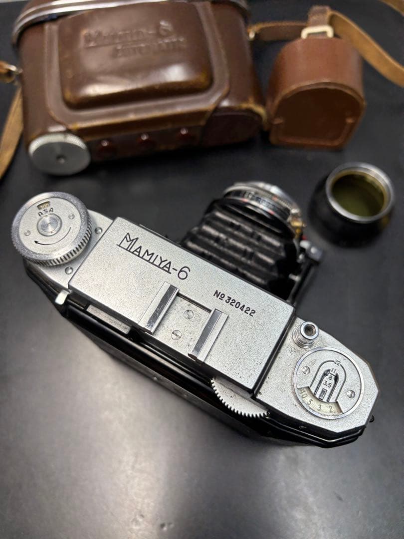 【希少品】マミヤ6 Mamiya6 ケース付き 中判蛇腹カメラ 当時物