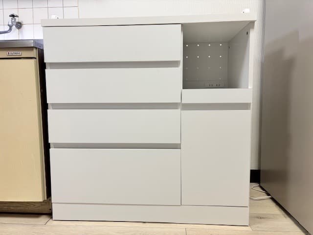 ニトリ　コンパクトキッチンカウンター (引き出しタイプ WH)