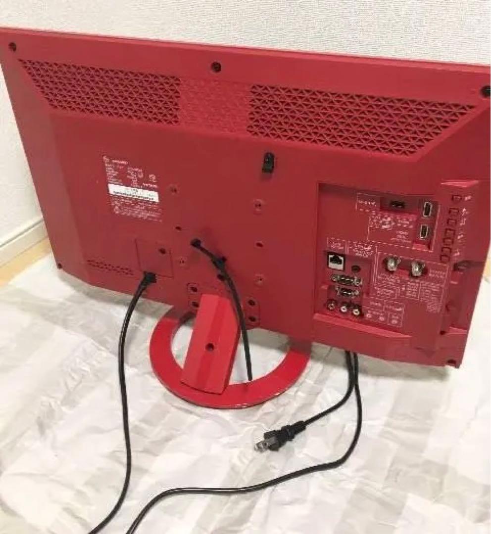 シャープ アクオス 美品 赤 テレビ　24インチ