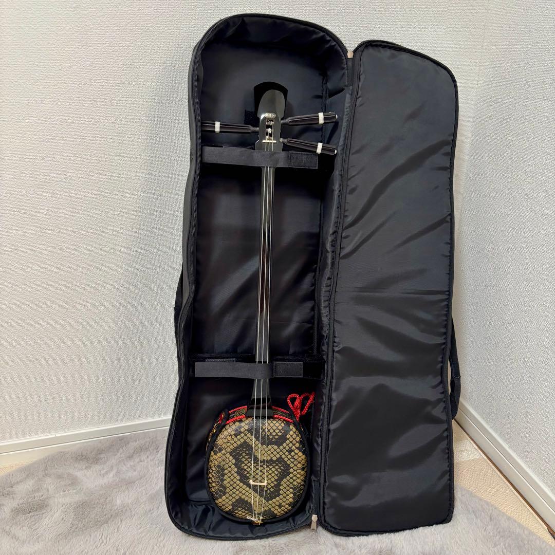 沖縄三線 ソフトケース 初心者 入門 弦楽器 和楽器 人工革 蛇　工四合