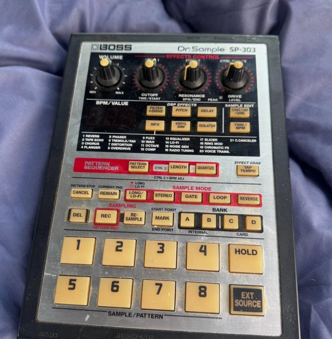 BOSS Dr-Sample SP-303 サンプラー アダプター付 動作確認済
