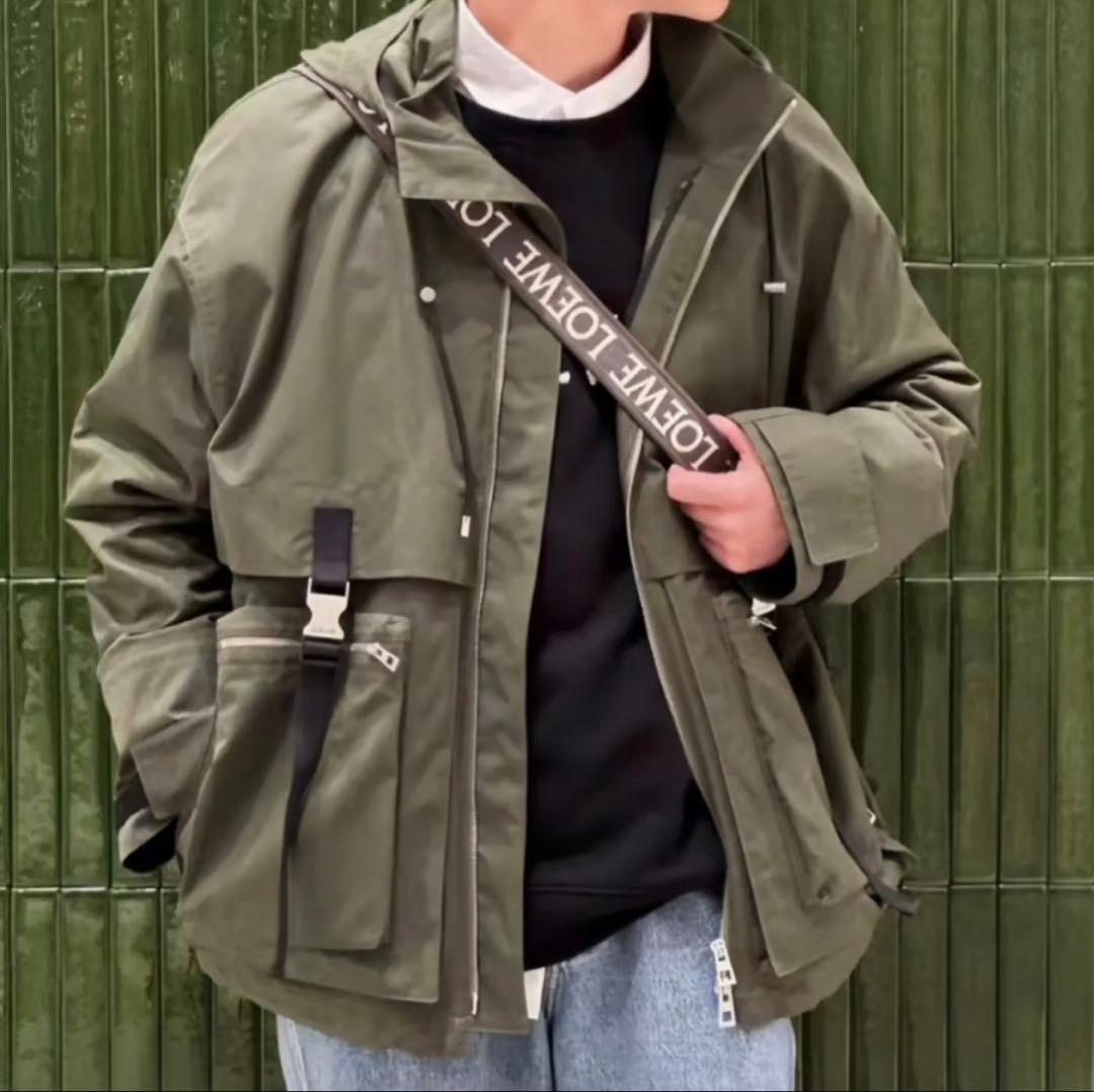 ロエベ LOEWE 24SS Militaryジャケットフーディパーカー48