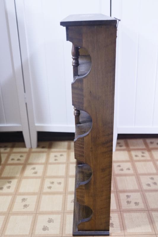 ◆ナチュラルウッドの オープンシェルフ 　飾り棚　4段　アンティークレトロ