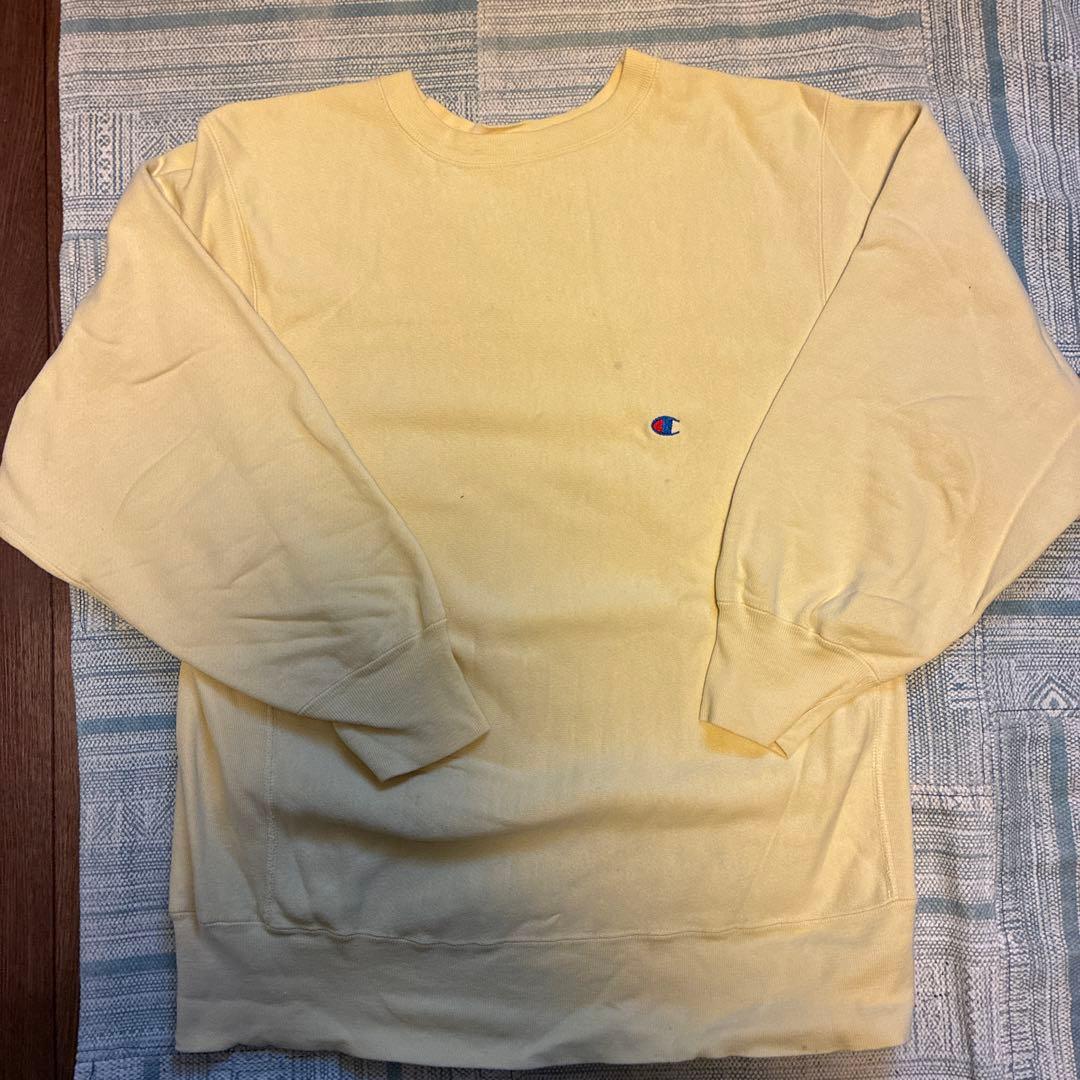 80s 後期　リバースウィーブ レモンイエロー