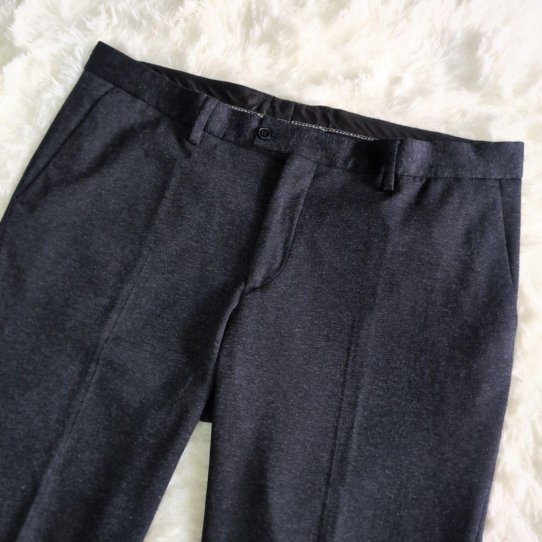 美品 ZARA ストレッチ ウォッシャブル スーツ セットアップ 52 ネイビー