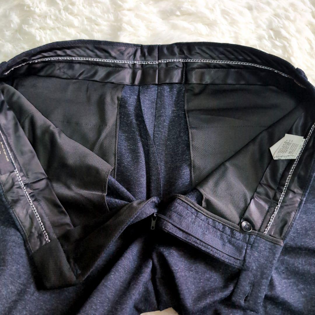 美品 ZARA ストレッチ ウォッシャブル スーツ セットアップ 52 ネイビー