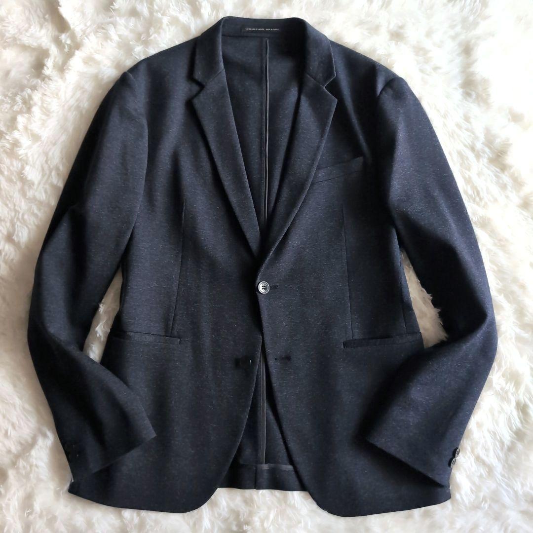 美品 ZARA ストレッチ ウォッシャブル スーツ セットアップ 52 ネイビー