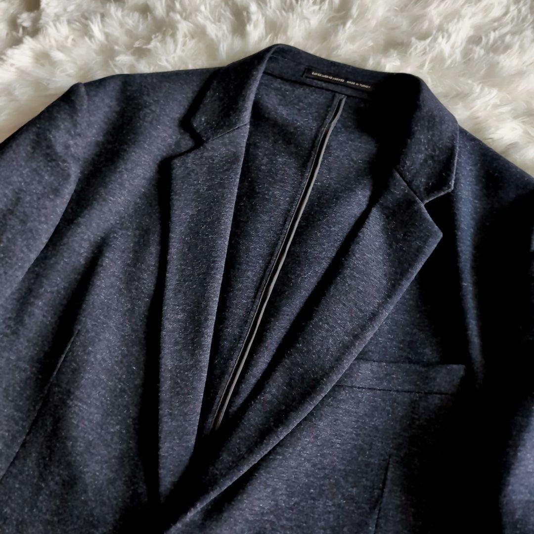 美品 ZARA ストレッチ ウォッシャブル スーツ セットアップ 52 ネイビー