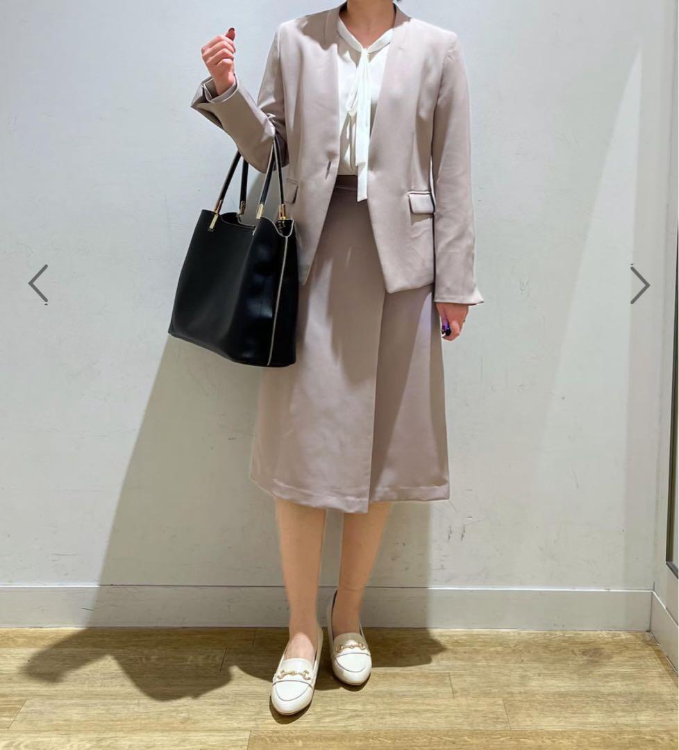 ロペピクニック360°ウルトラストレッチノーラペルジャケット　ラップ風スカート