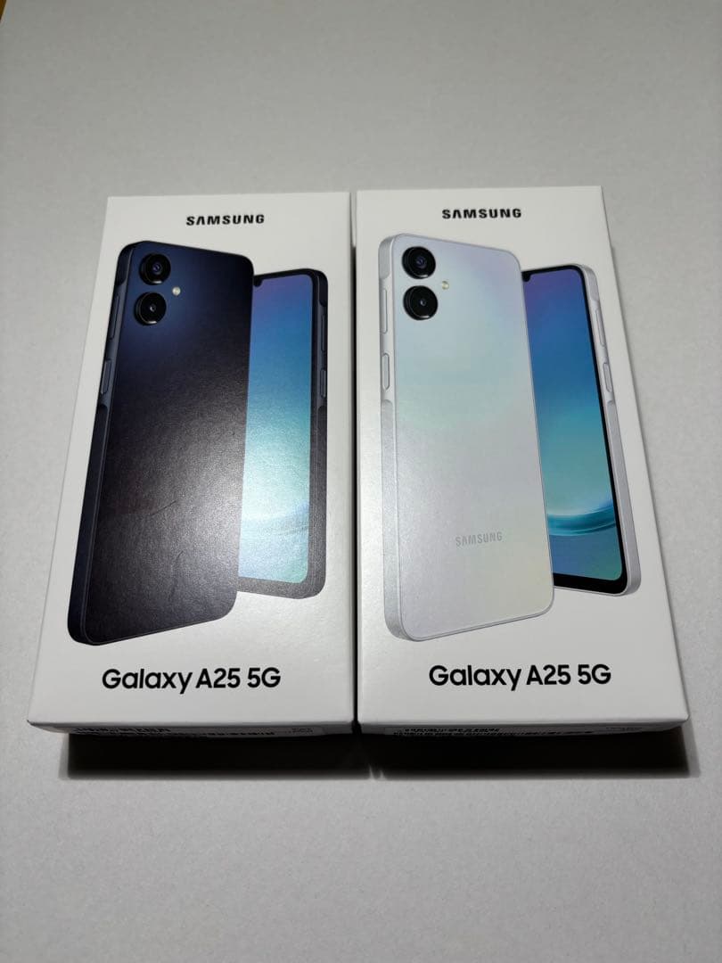 2台セット‼️Samsung GalaxyA25 5G 本体ブラック、ライトブルー