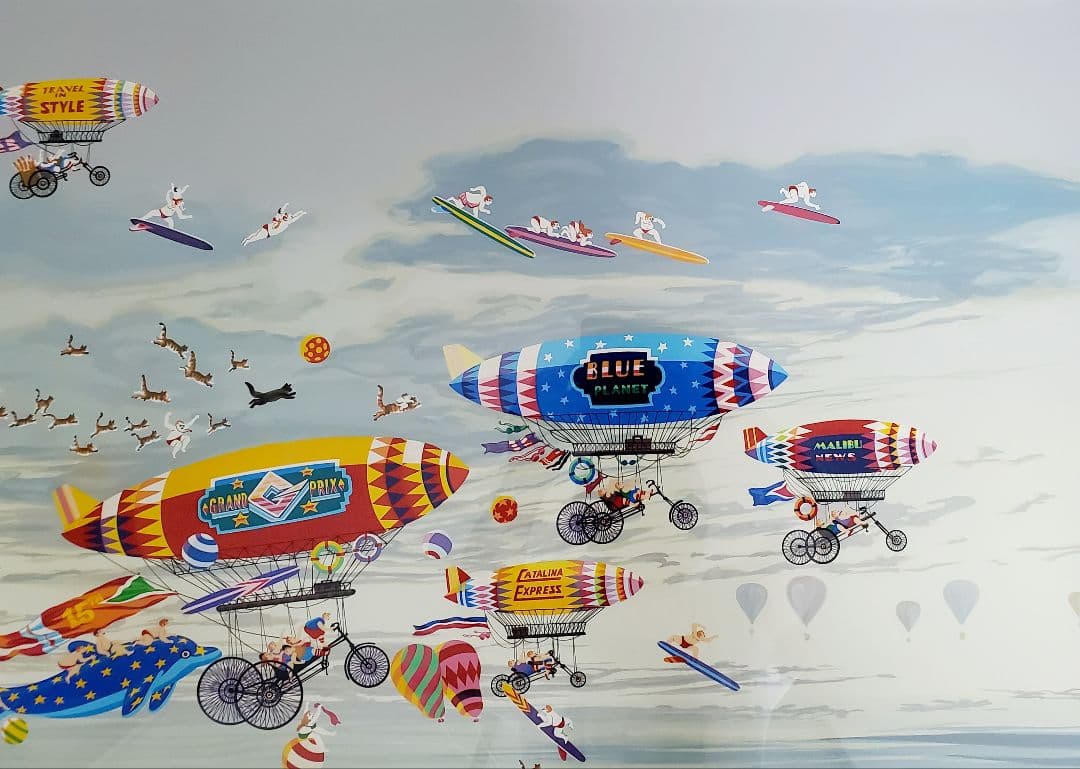 SGOSSKヒロ ヤマガタ　そよ風に乗って　シルクスクリーン　直筆サイン