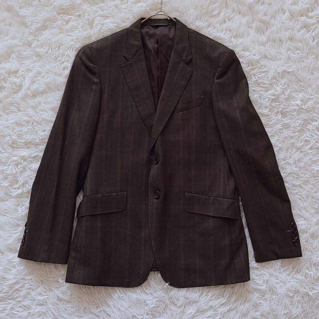 ポールスミスコレクション 裏地花柄 総柄 セットアップスーツ Lサイズ ブラウン