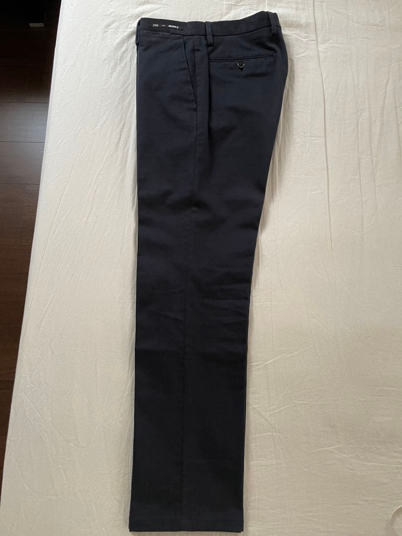 【美品】 PT01 コットンパンツ 46 ネイビー EVO FIT 秋冬