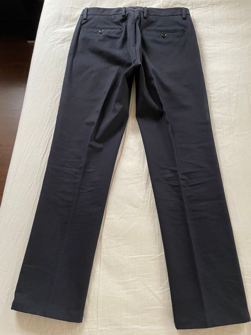 【美品】 PT01 コットンパンツ 46 ネイビー EVO FIT 秋冬