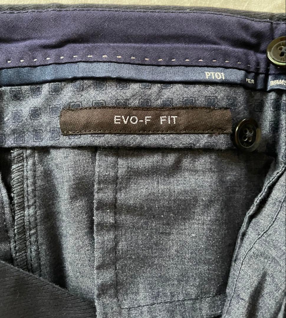 【美品】 PT01 コットンパンツ 46 ネイビー EVO FIT 秋冬