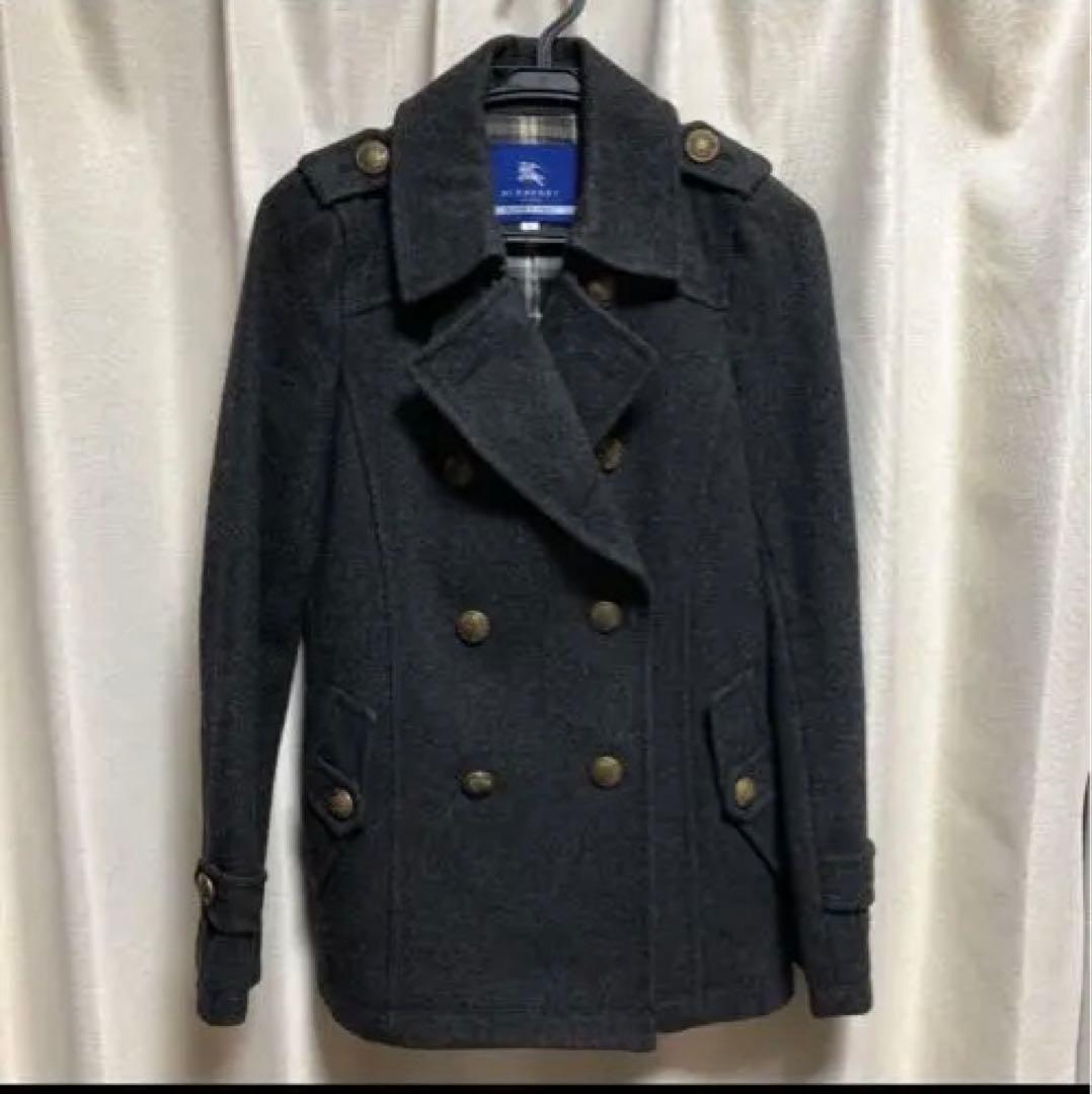 バーバリー　Burberry ダークグレー ピーコート　38サイズ