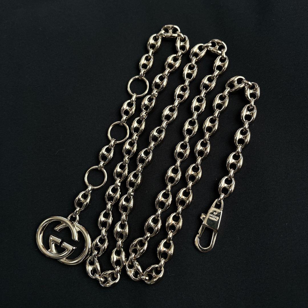 希少✨GUCCI チェーンベルト インターロッキング ゴールド oidgucci