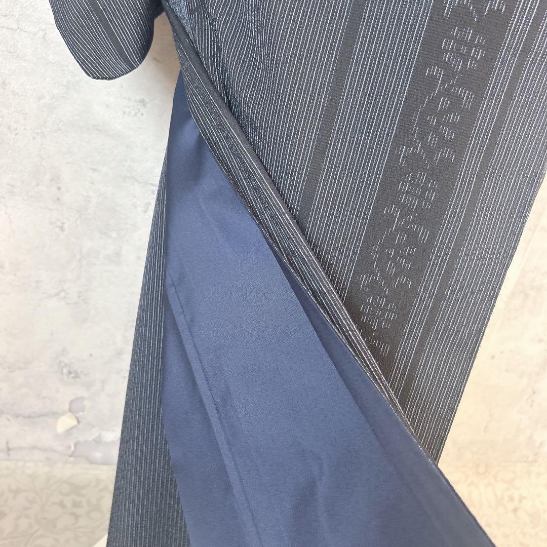 小紋　フルセット　着物　正絹　縦縞　唐草　シャレ帯　紬　p3