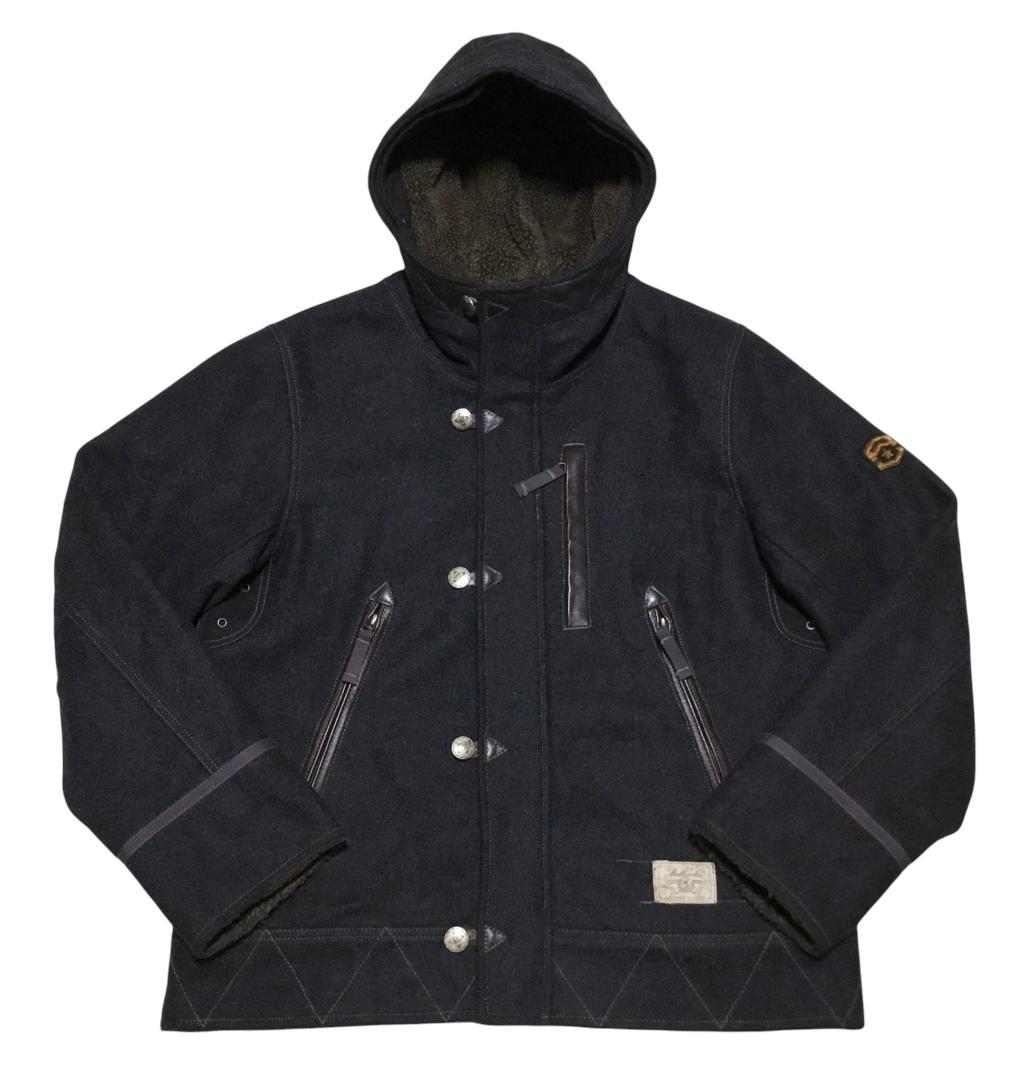 極美品 AVIREX ウール B-3 フライトジャケット 2XL グレー 裏ボア