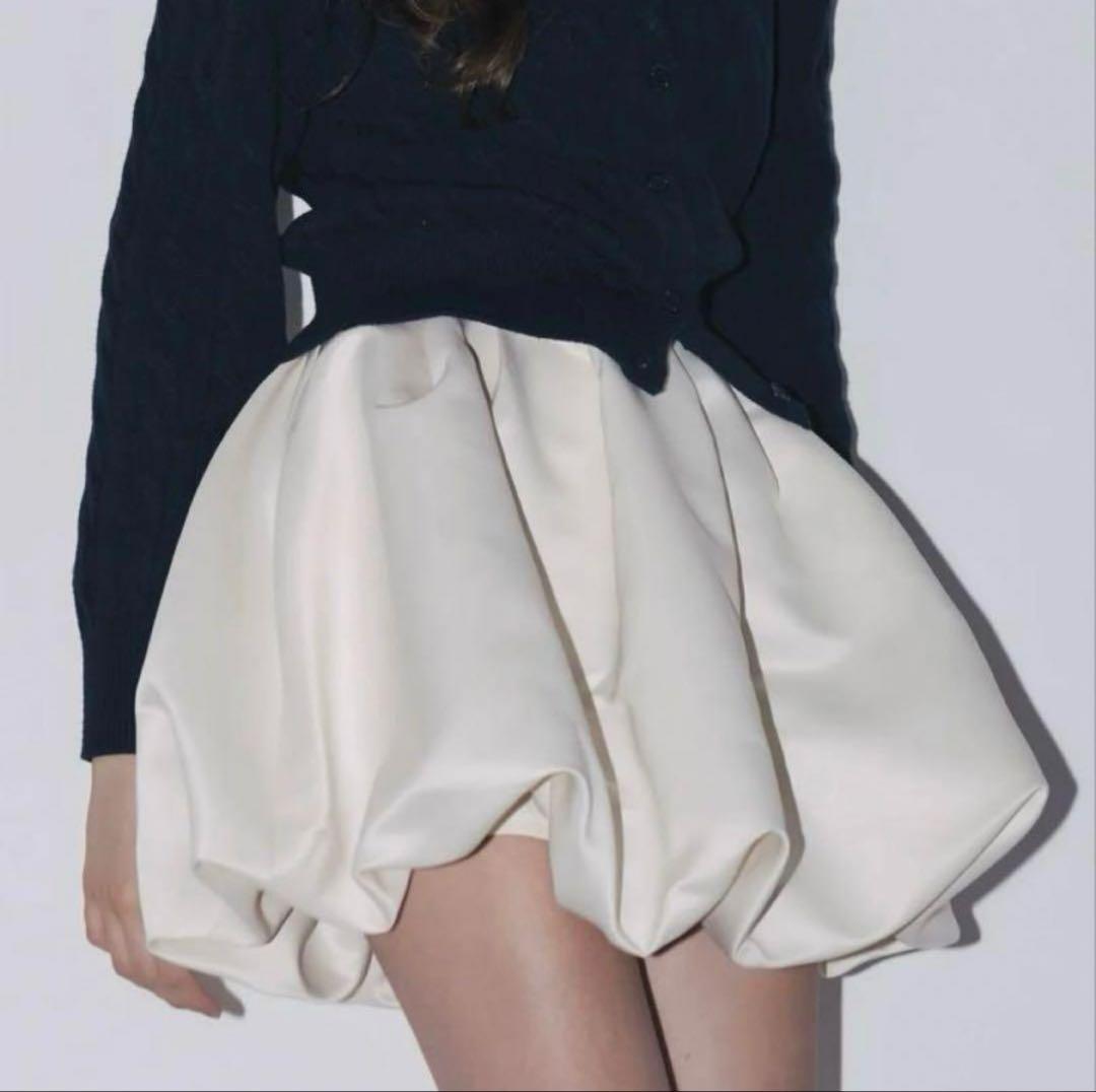 スカート the toe balloon skirt White