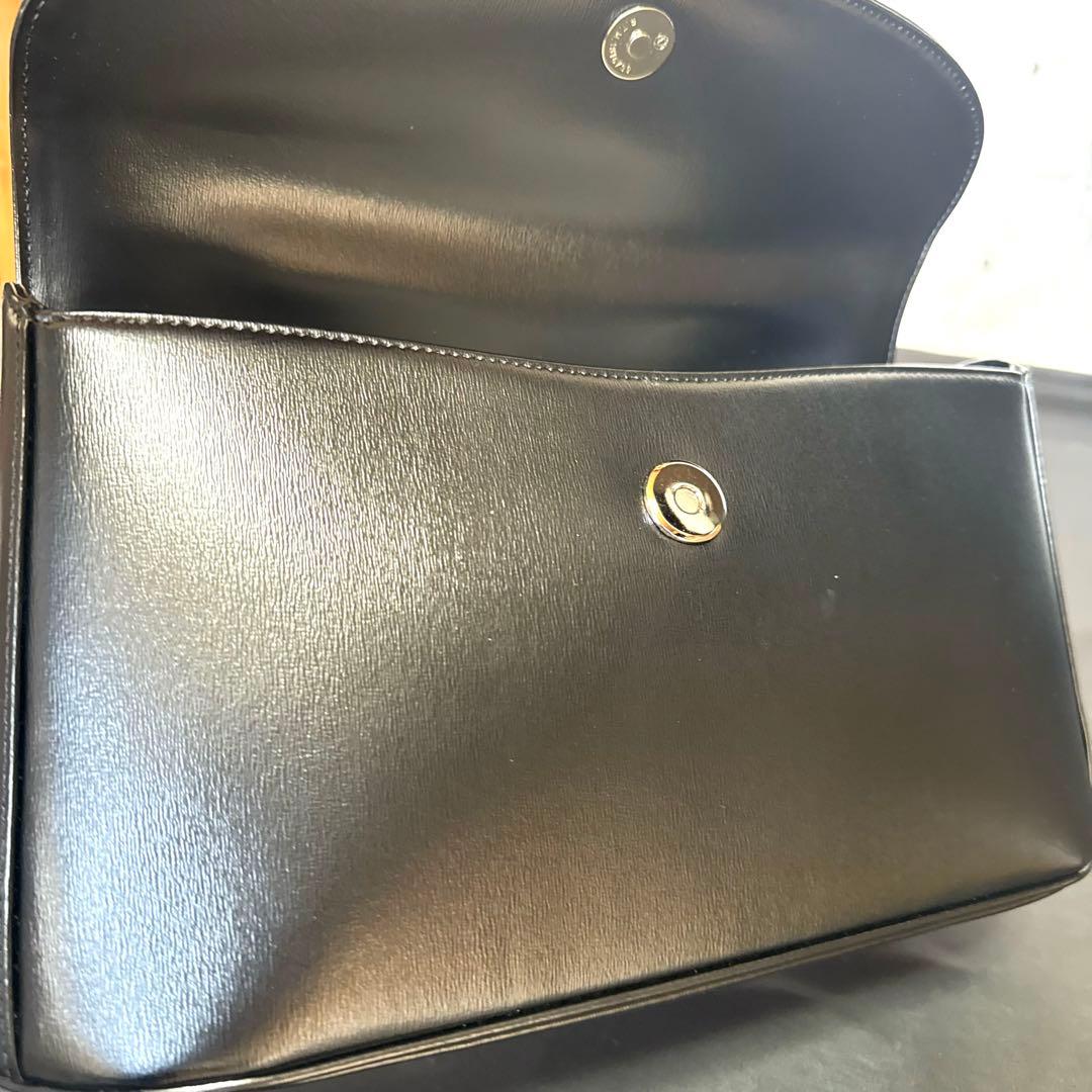 専用品HAMANO ロイヤルスタンド 黒 カーフレザー ハンドバッグ現行品