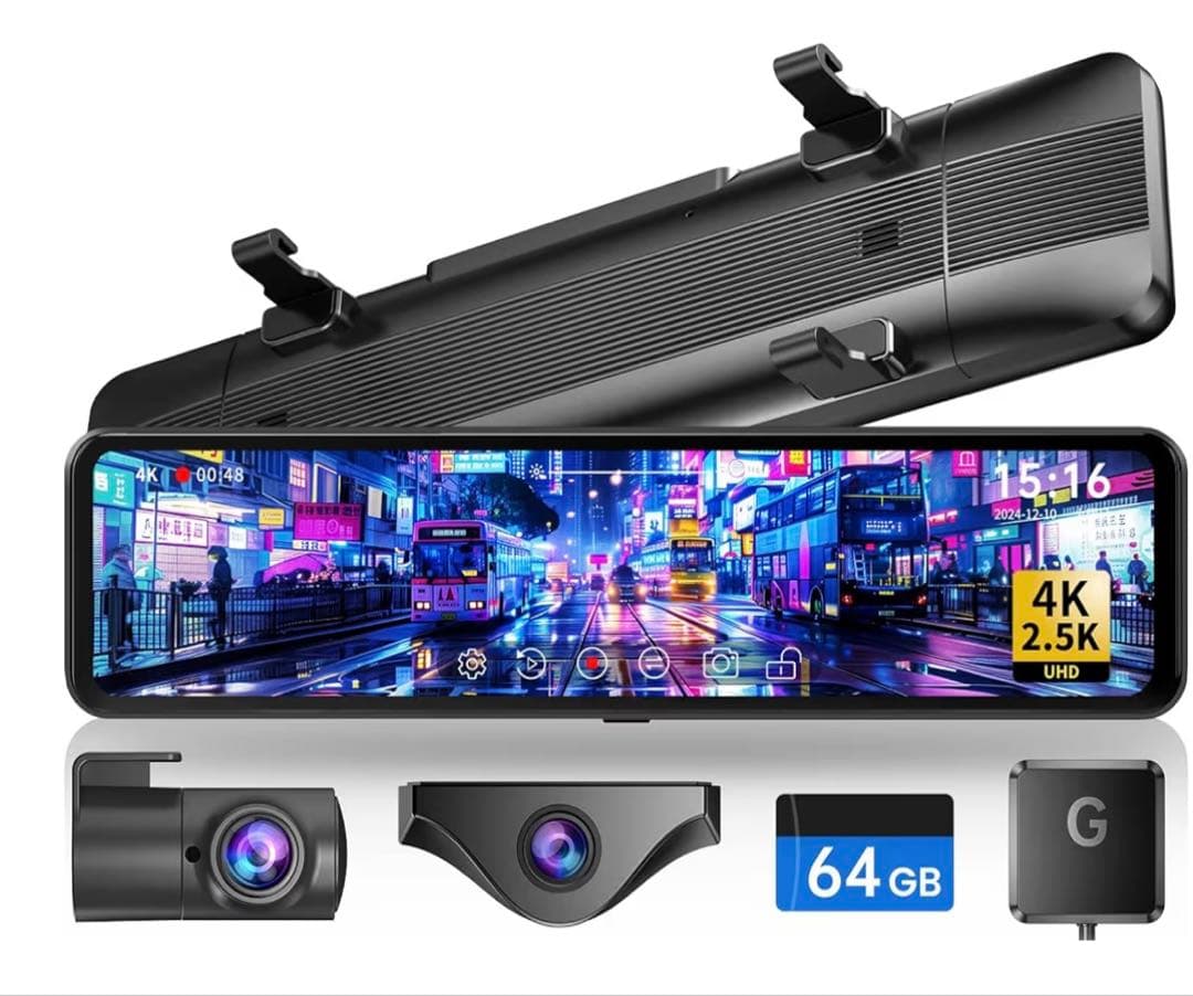 【TAROSU】新品 changar ドライブレコーダー ミラー型