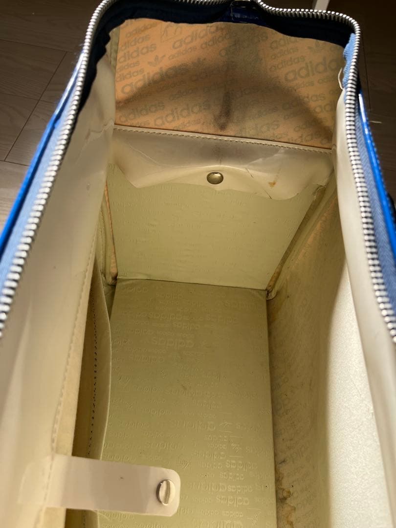 【私の店】adidas ボストンバッグ ホワイト/ブルー