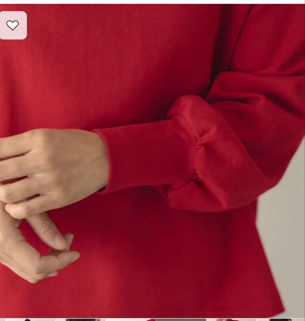 くらすこと+to 大人の定番ハイネック レッド 赤 今期