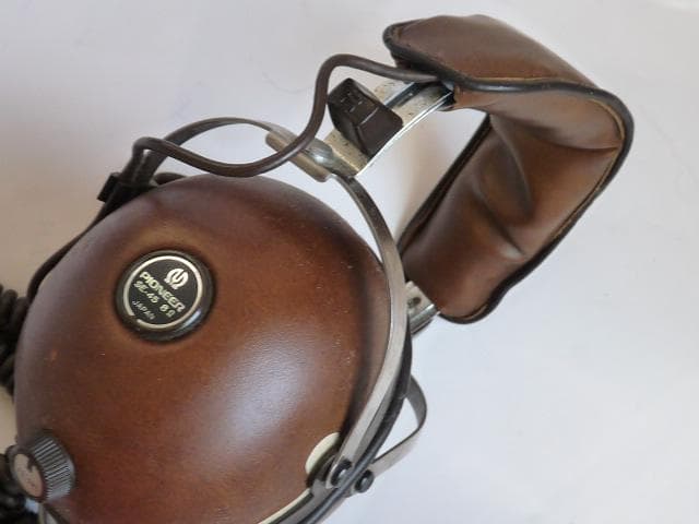 Pioneer SE-45 有線ヘッドホン ブラウンレザー　レトロ