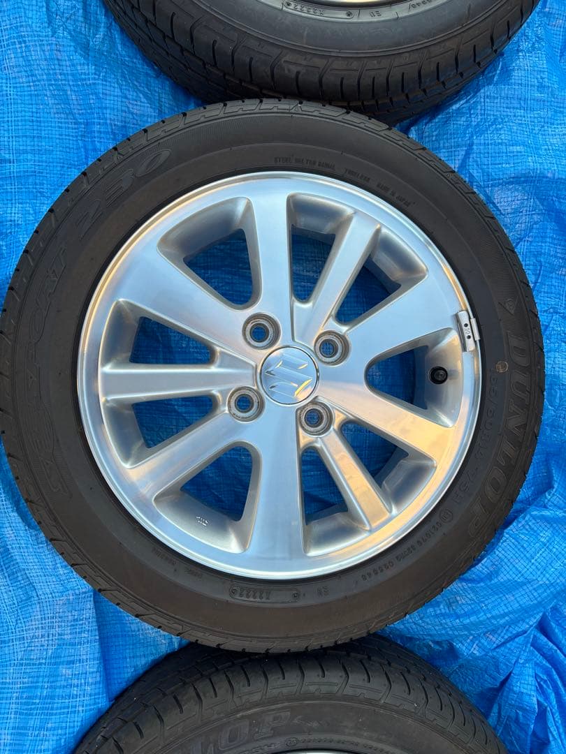現行エブリィワゴン14インチ純正アルミホイール&タイヤ300ｋｍ走行