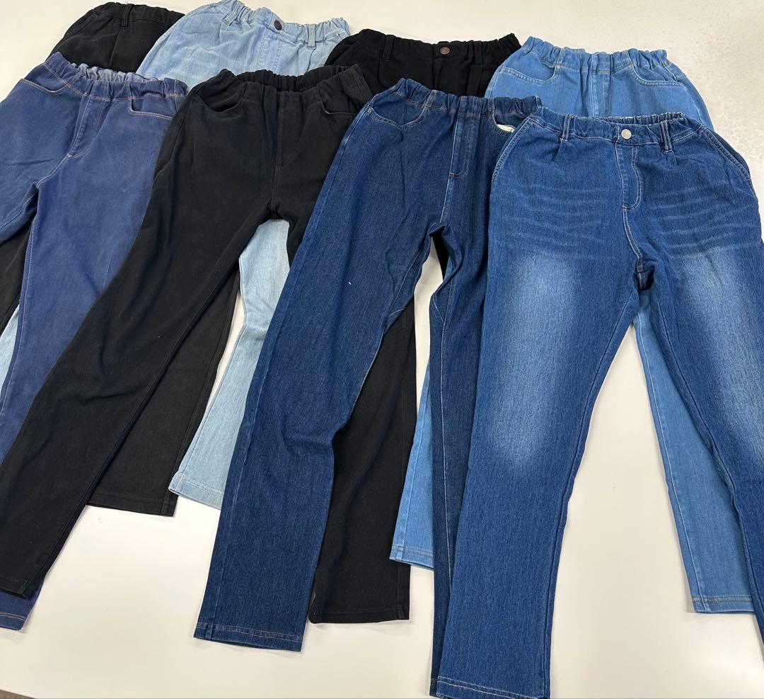 branshes、無印良品　デニムパンツ、ブラックパンツ　150 8本まとめ売り