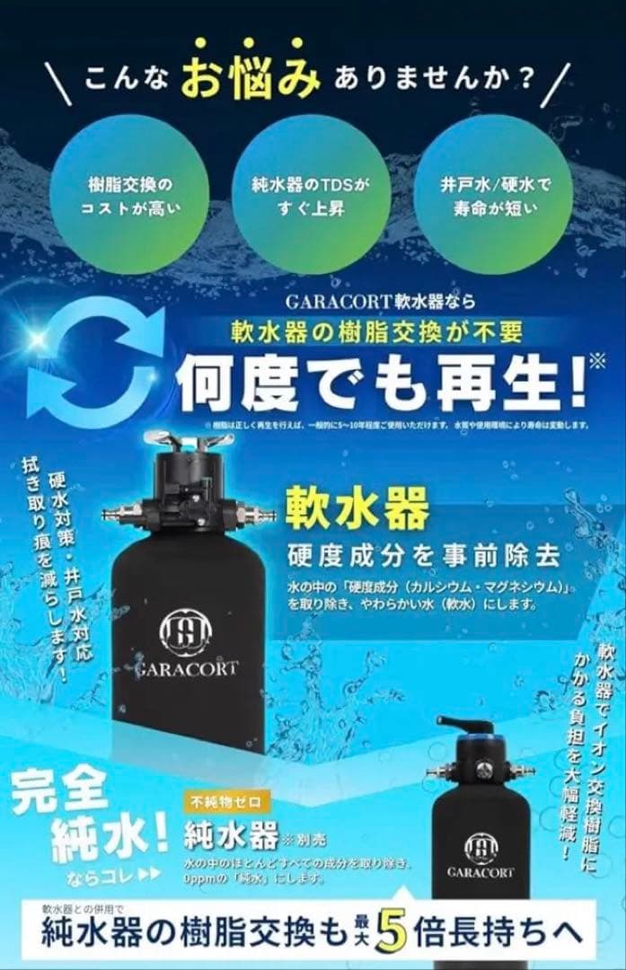 ガラコート 洗車用 軟水器 11L