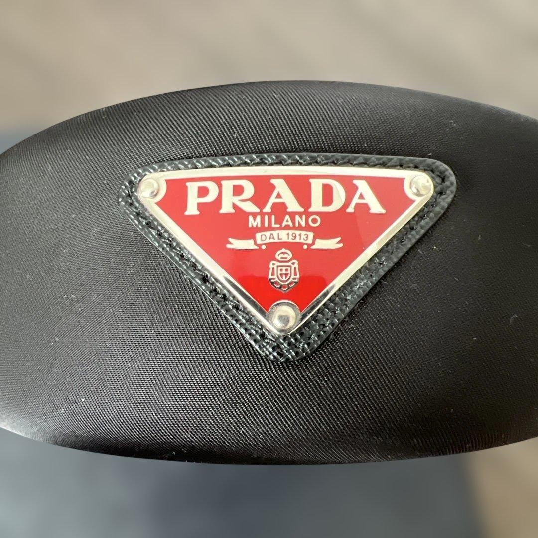 PRADA ブラックサテン ヘアバンド