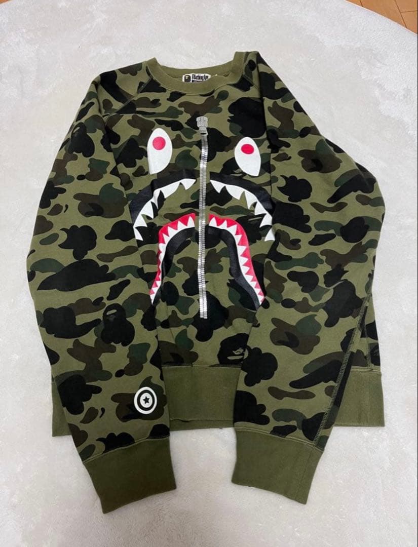 A Bathing Ape 迷彩シャークトレーナー サイズ1