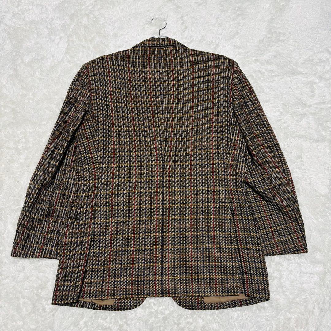 90s バーバリー ウール カシミヤ ツイード ジャケット チェック AB5