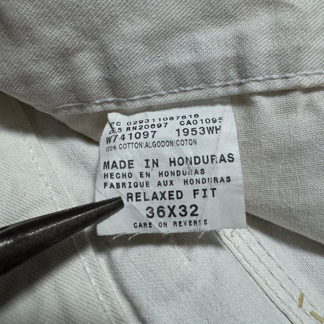 00s Dickies ホワイトペインターパンツ w36 ペンキ オイル アート