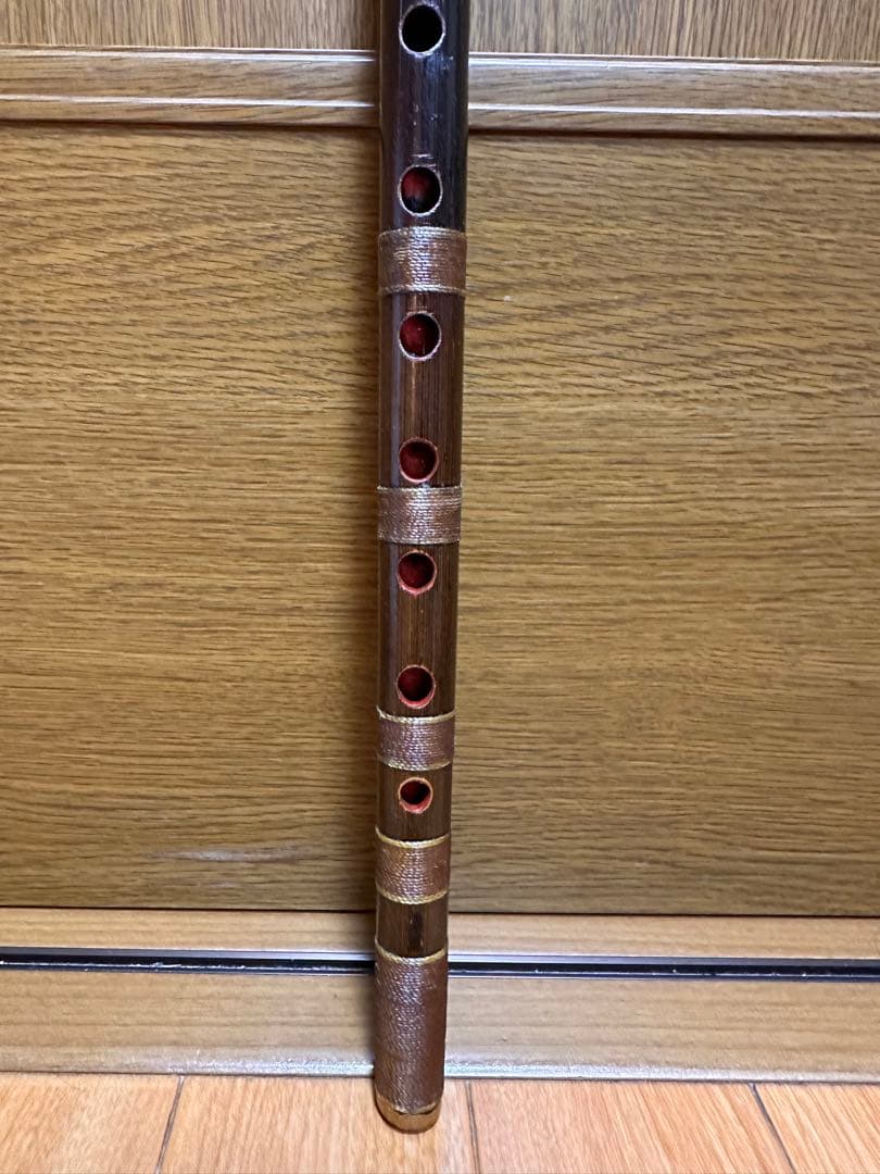 【特価】篠笛 眞風 古典調 5本調子 半総巻き 燻竹