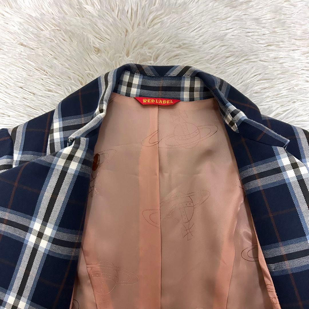 極美品　vivienne west wood チェック　ショートコート　3 綿