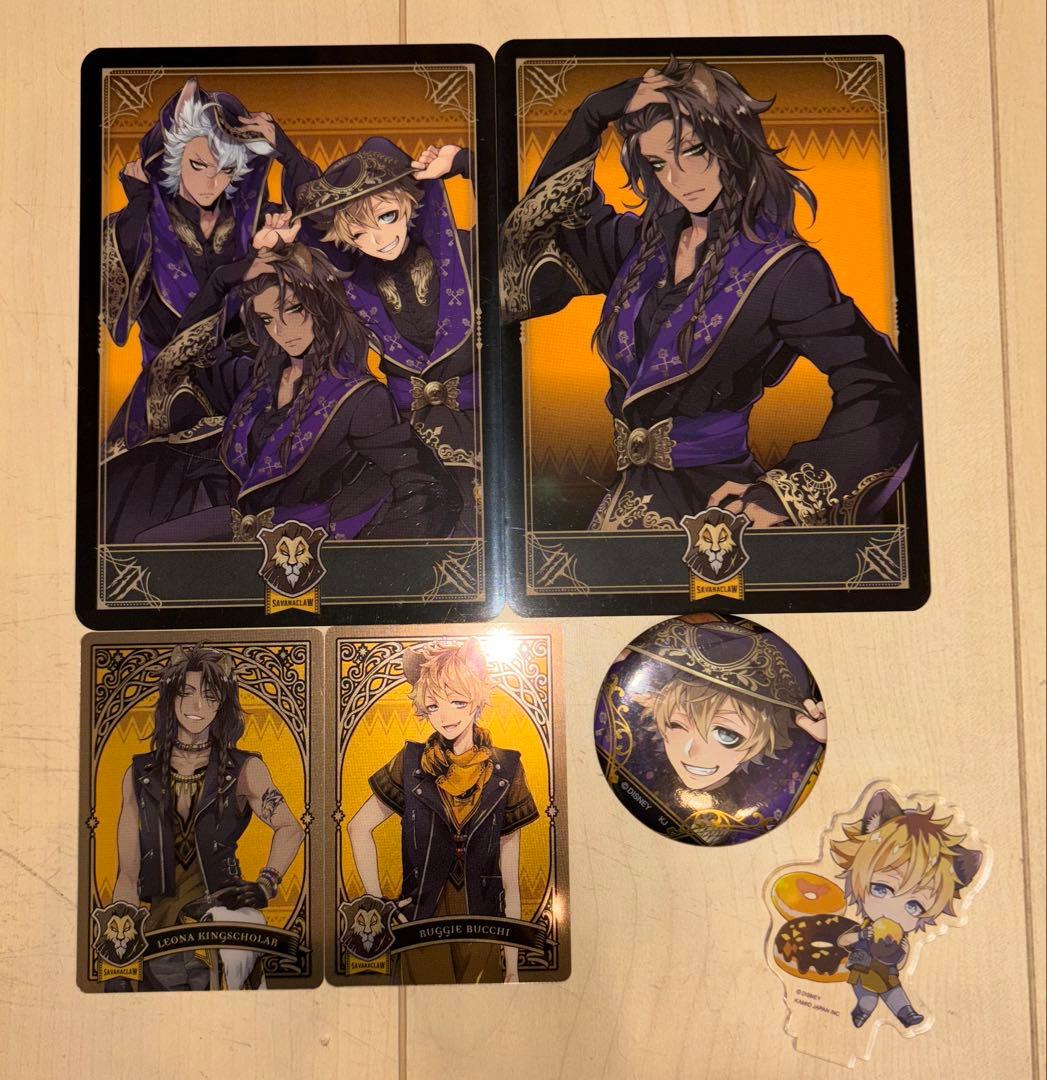 ツイステ ラギー レオナ トレカ 缶バ アクキスタ