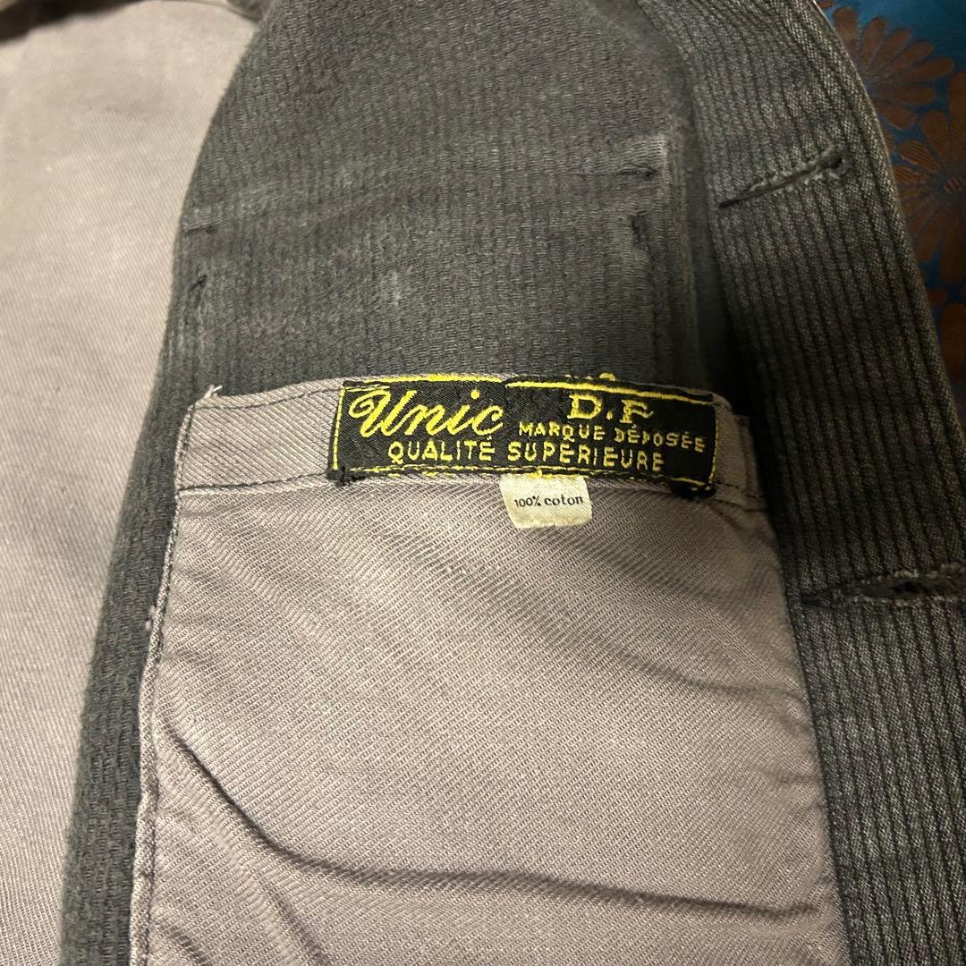 ハンティングジャケット 40s フレンチヴィンテージ コットンピケ グレー