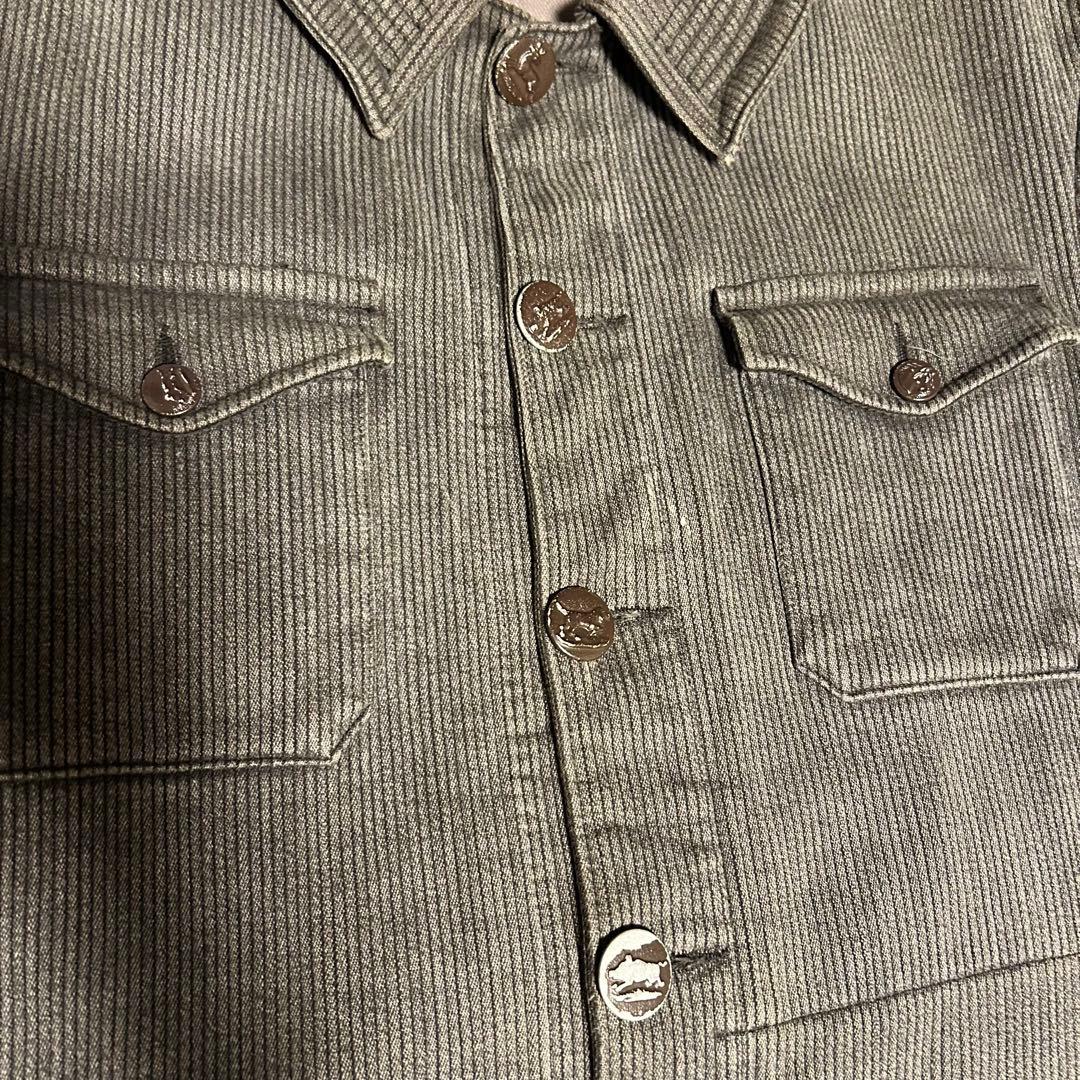 ハンティングジャケット 40s フレンチヴィンテージ コットンピケ グレー