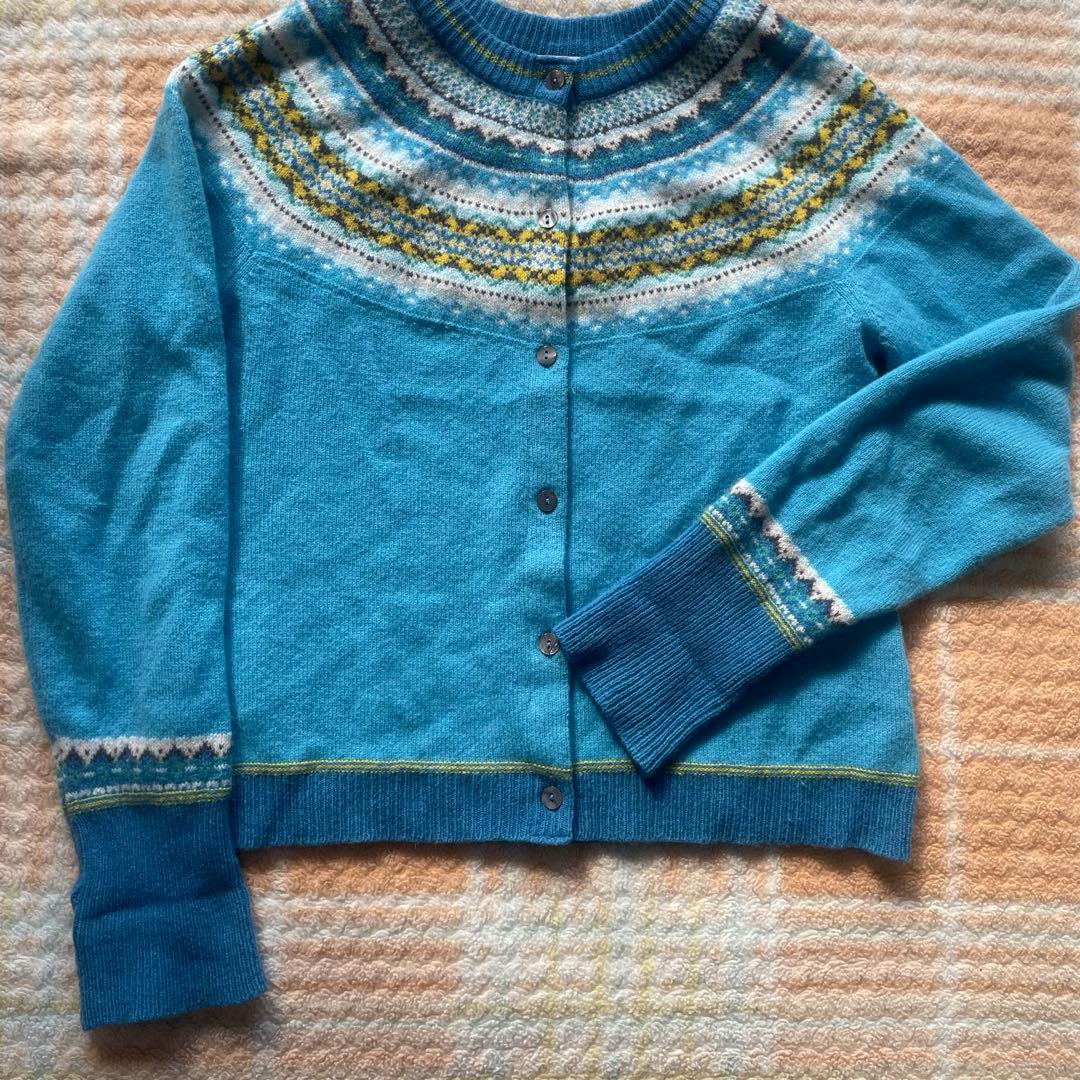 エリベ ERIBE ノルディック柄カーディガン マルチカラー M