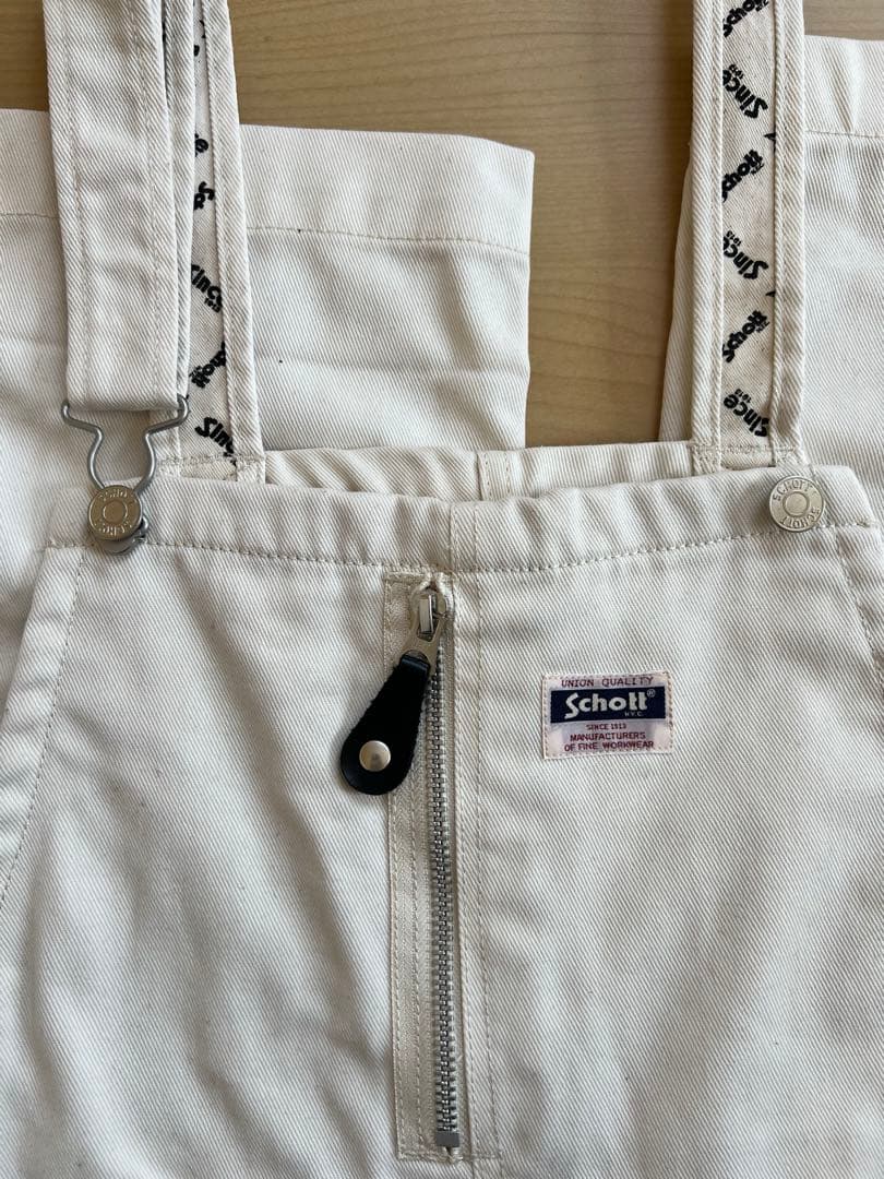 Schott アイボリー オーバーオール