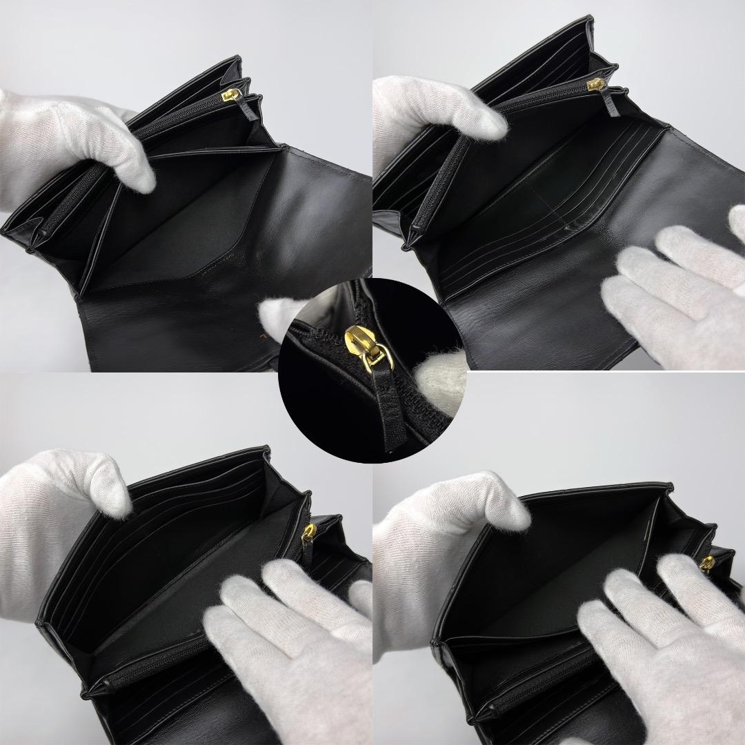 正規品　CHANEL シャネル　マトラッセ　ゴールド金具　フラップ　長財布