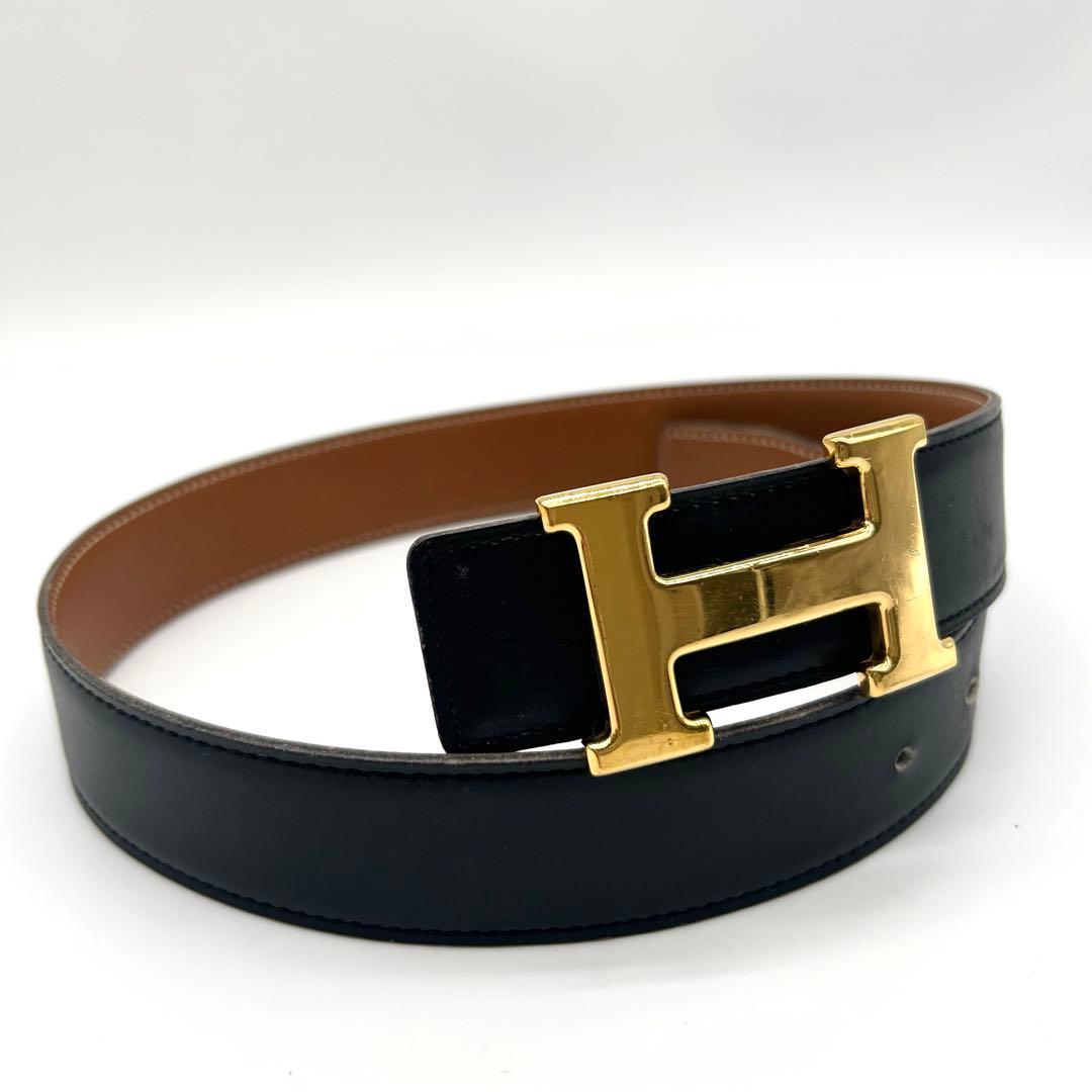 美品★エルメス ベルトバックル コンスタンス　リバーシブルベルト A刻印 65
